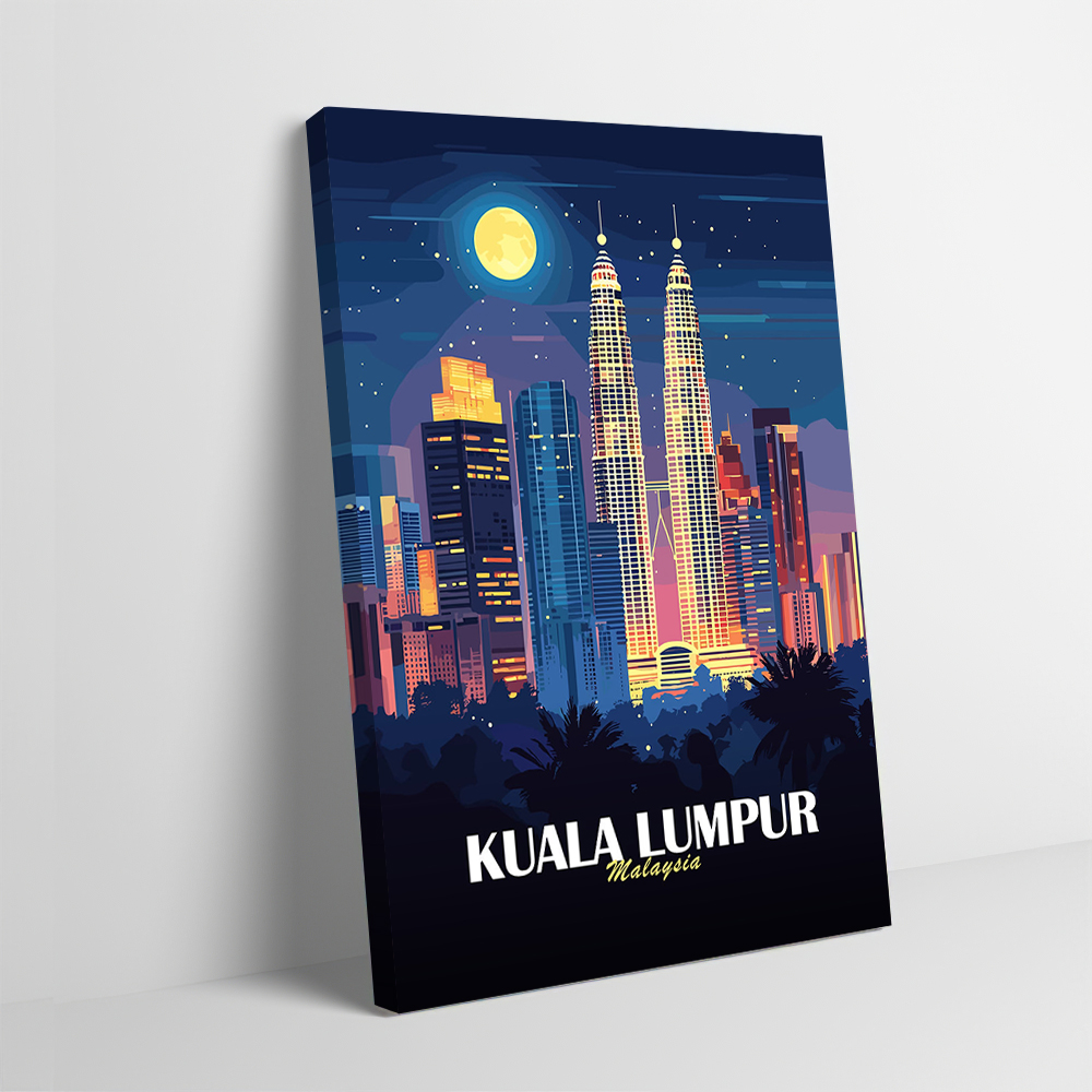 Home Decor Kuala Lumpur - Kuala Lumpur Cityscape At Night Printing