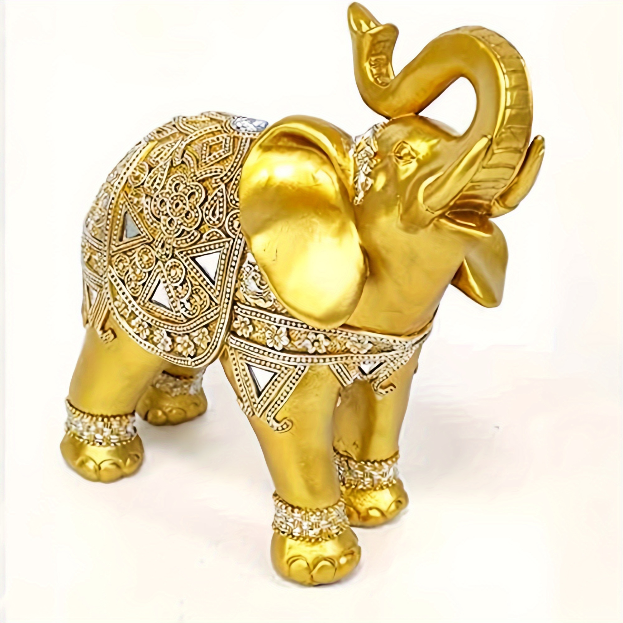 Home Decor Enthusiast - 9 Inch Elephant Statue Figurine –