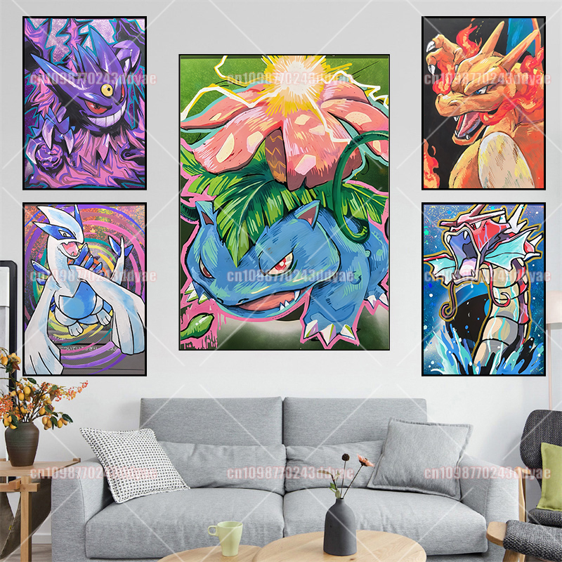 Home Decor Aesthetic - Pokémon Poster Canvas Print Trend Comic