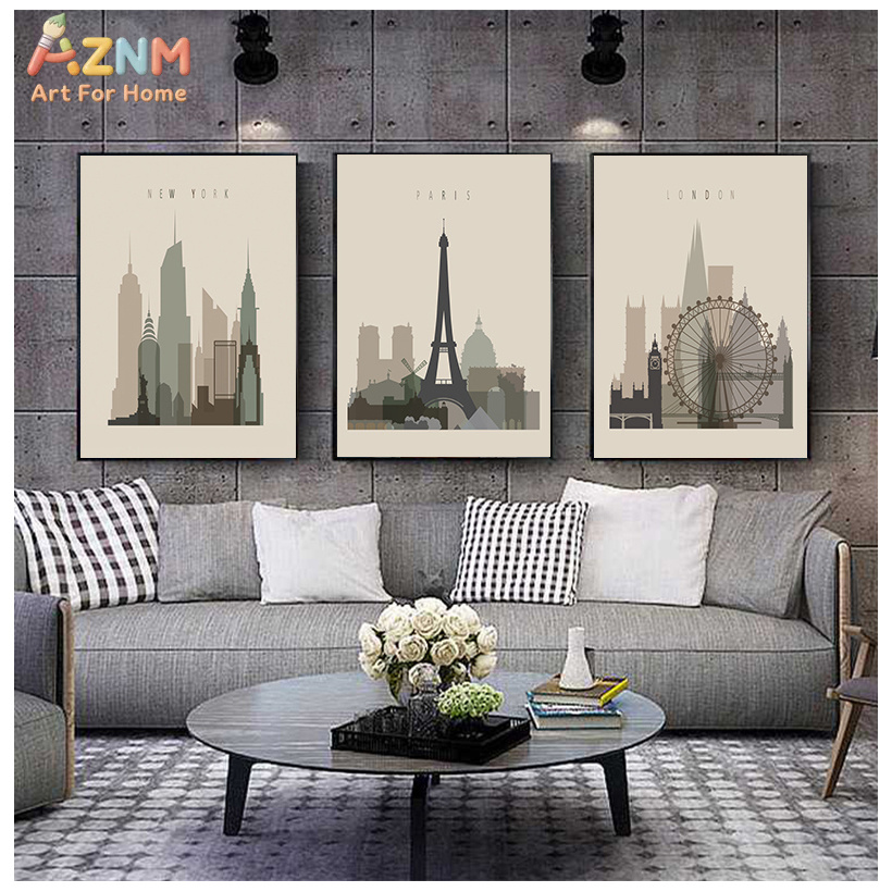 Home Decor New York - Retro Posters Paris London New York