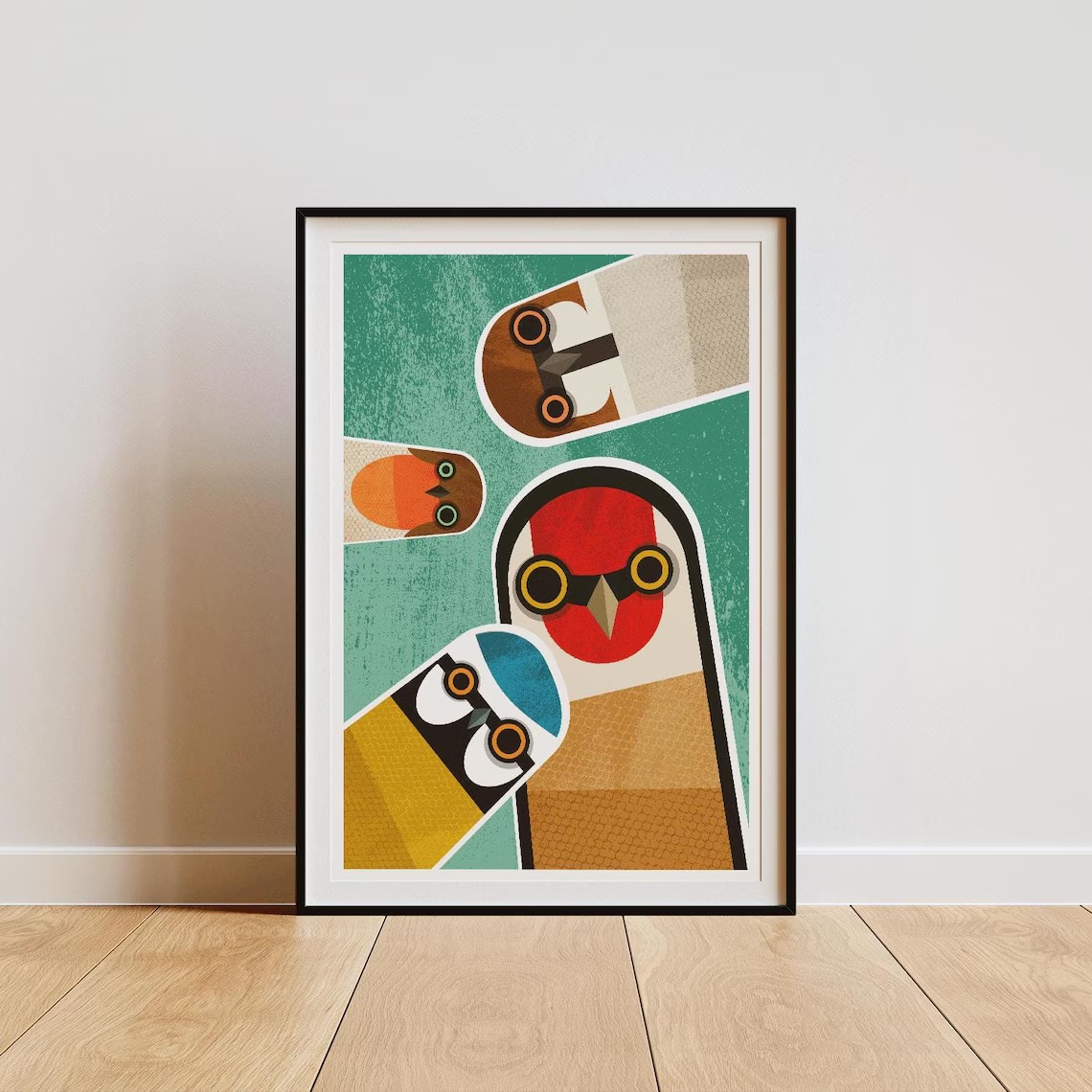 Home Decor Enthusiast - Mid Century Geometric Bird Collage Wall