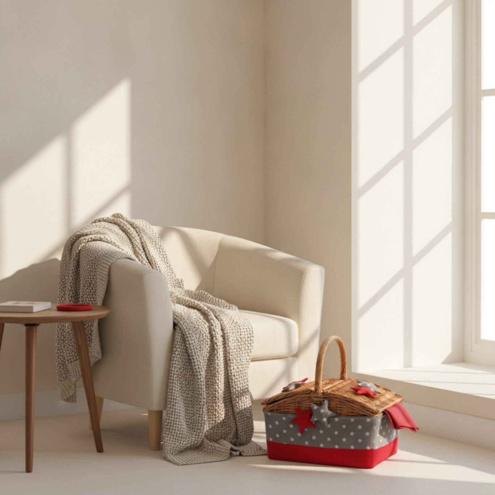 Home Decor Hampers - Handwoven Hamper with Handle Decorative Wicker