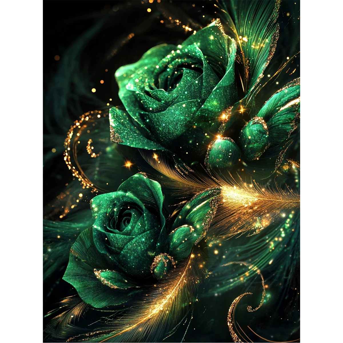 Home Decor Hampers - 2D flat Elegance Gem Art Painting,