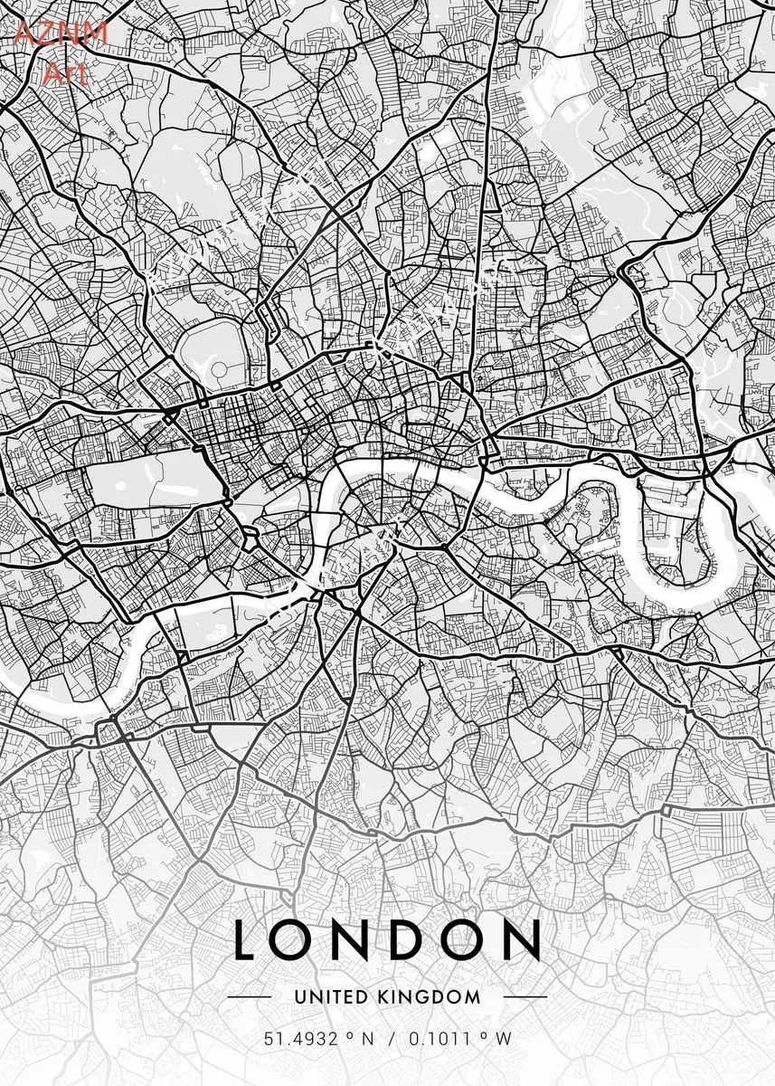City Map Artwork Poster Paris  - Home Decor New York avis et prix