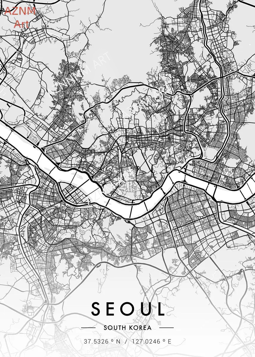 City Map Artwork Poster Paris  - Home Decor New York avis et prix