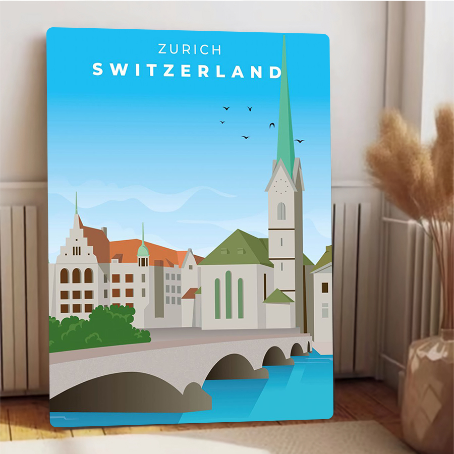 Zurich Switzerland Cityscape M - Home Decor Zurich avis et prix