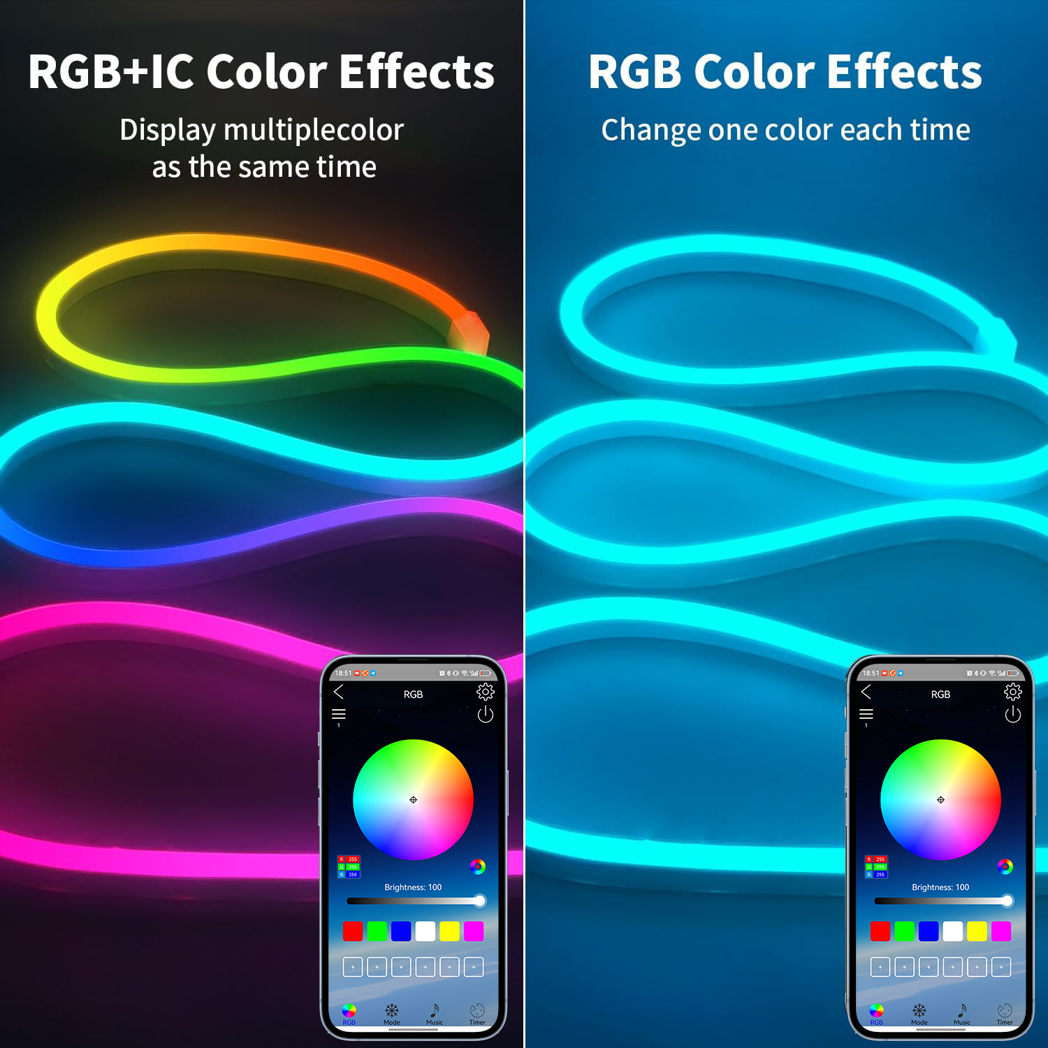 Bluetooth RGB Neon LED Strip 1 - Home Decor App Free avis et prix