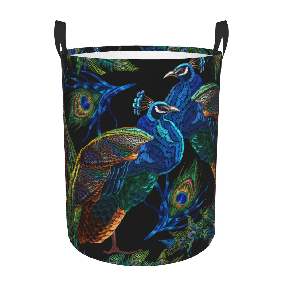 Peacocks Pattern Round Laundry - Home Decor Hampers avis et prix