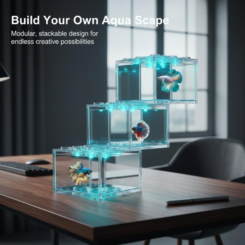 Stackable Mini Fish Tank Acryl - Home Decor Habitat avis et prix