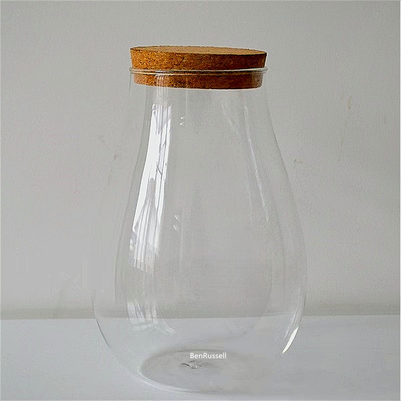 Water Droplets Shape Glass Jar - Terrarium Glass Bottle avis et prix