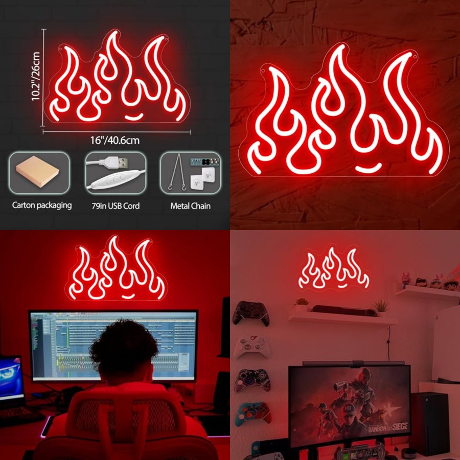 Neon Sign LED Wall Light for G - Home Decor Games Free avis et prix