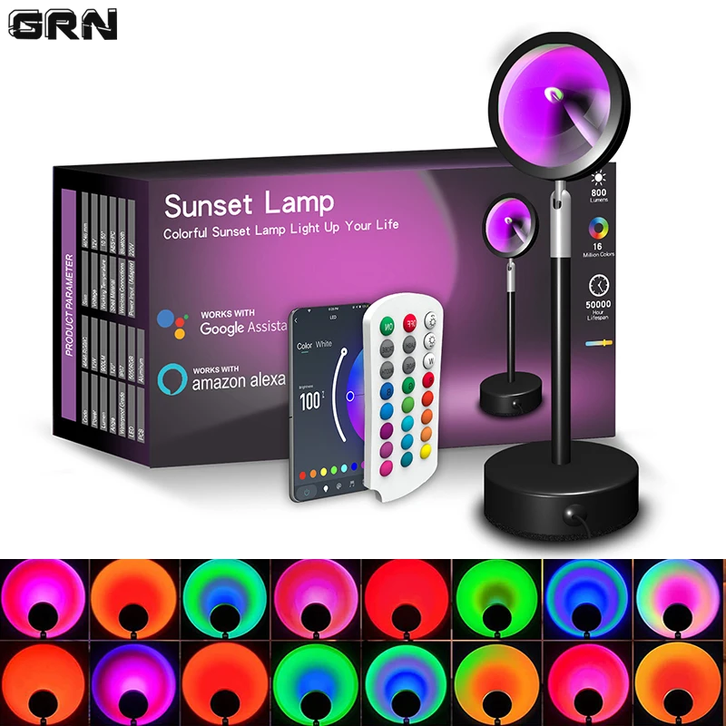 Smart LED Sunset Lamp Colorful - Home Decor App Free avis et prix