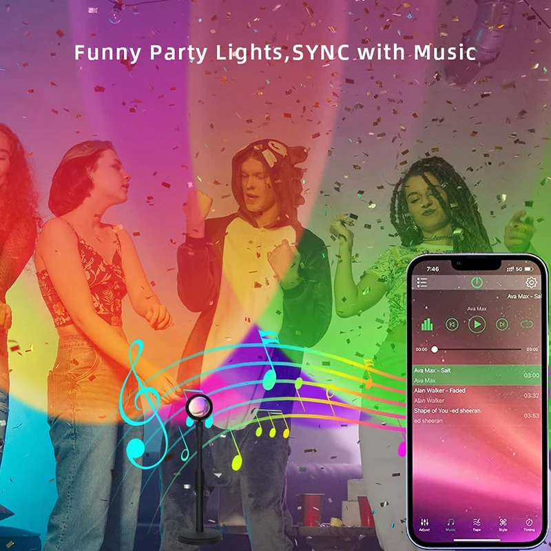 Smart LED Sunset Lamp Colorful - Home Decor App Free avis et prix