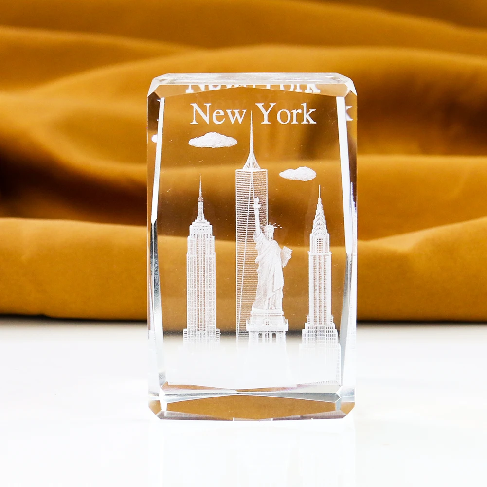 1PC 3D Crystal Carving Empire  - Home Decor New York avis et prix