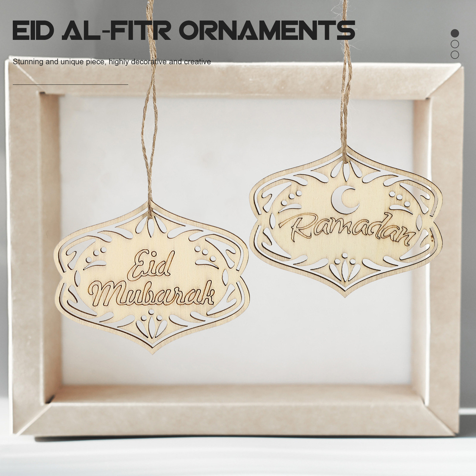 20Pcs Wooden Eid Ornament Hang - Home Decor Ramadan avis et prix