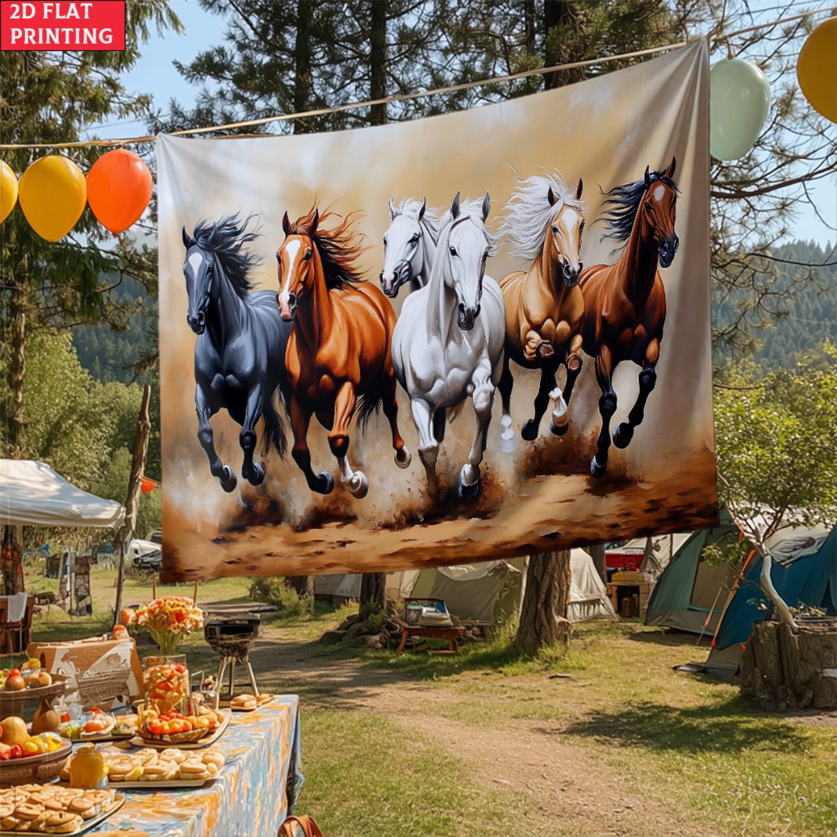 unframed Running Horses Wall T - Home Decor Under 100 avis et prix