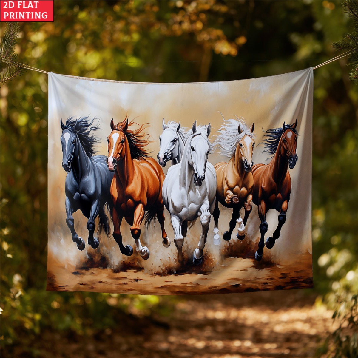 unframed Running Horses Wall T - Home Decor Under 100 avis et prix