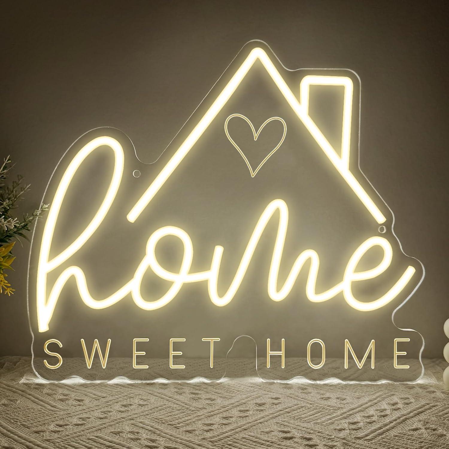 Sweet Home Neon Sign USB Dimma - Home Decor Aesthetic avis et prix