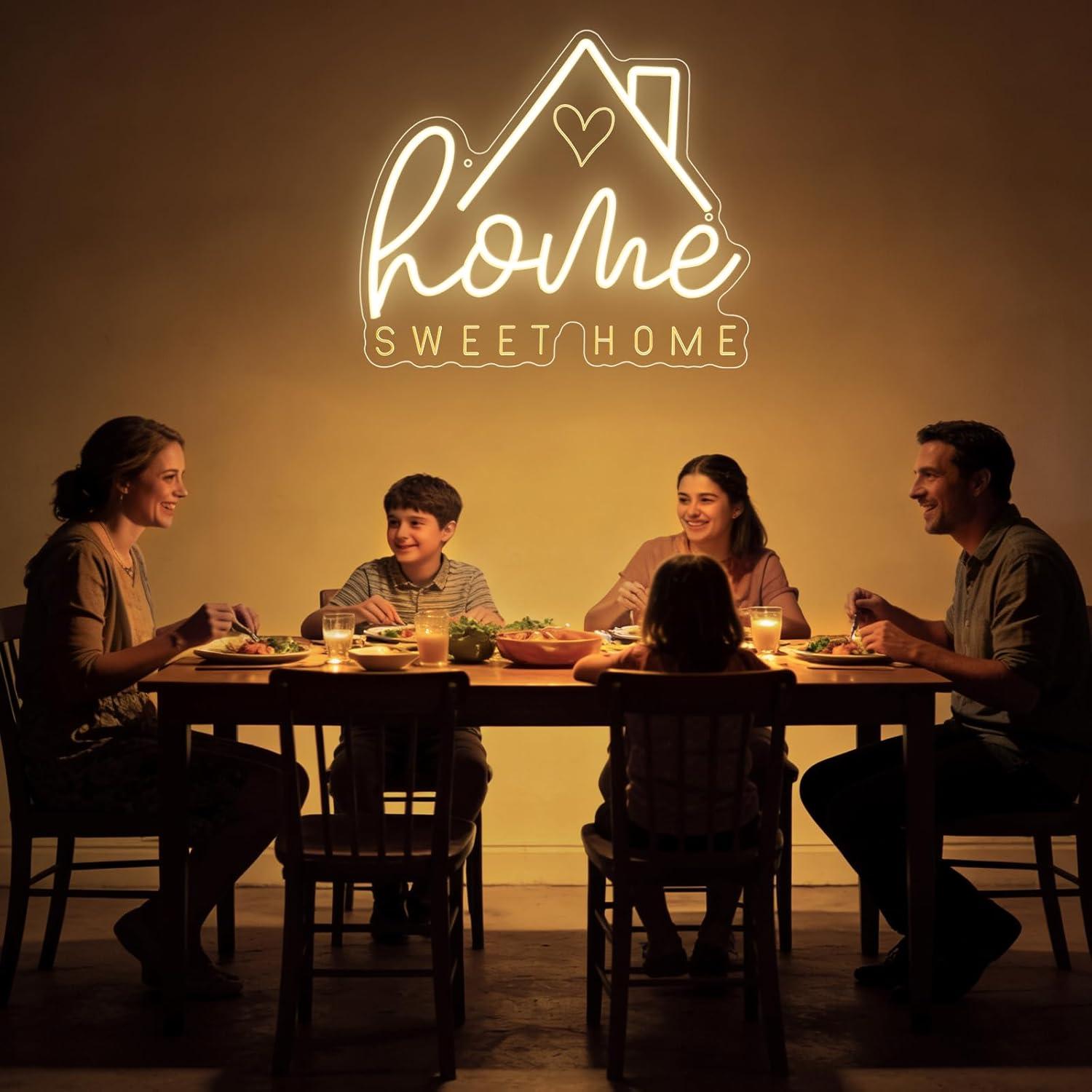 Sweet Home Neon Sign USB Dimma - Home Decor Aesthetic avis et prix