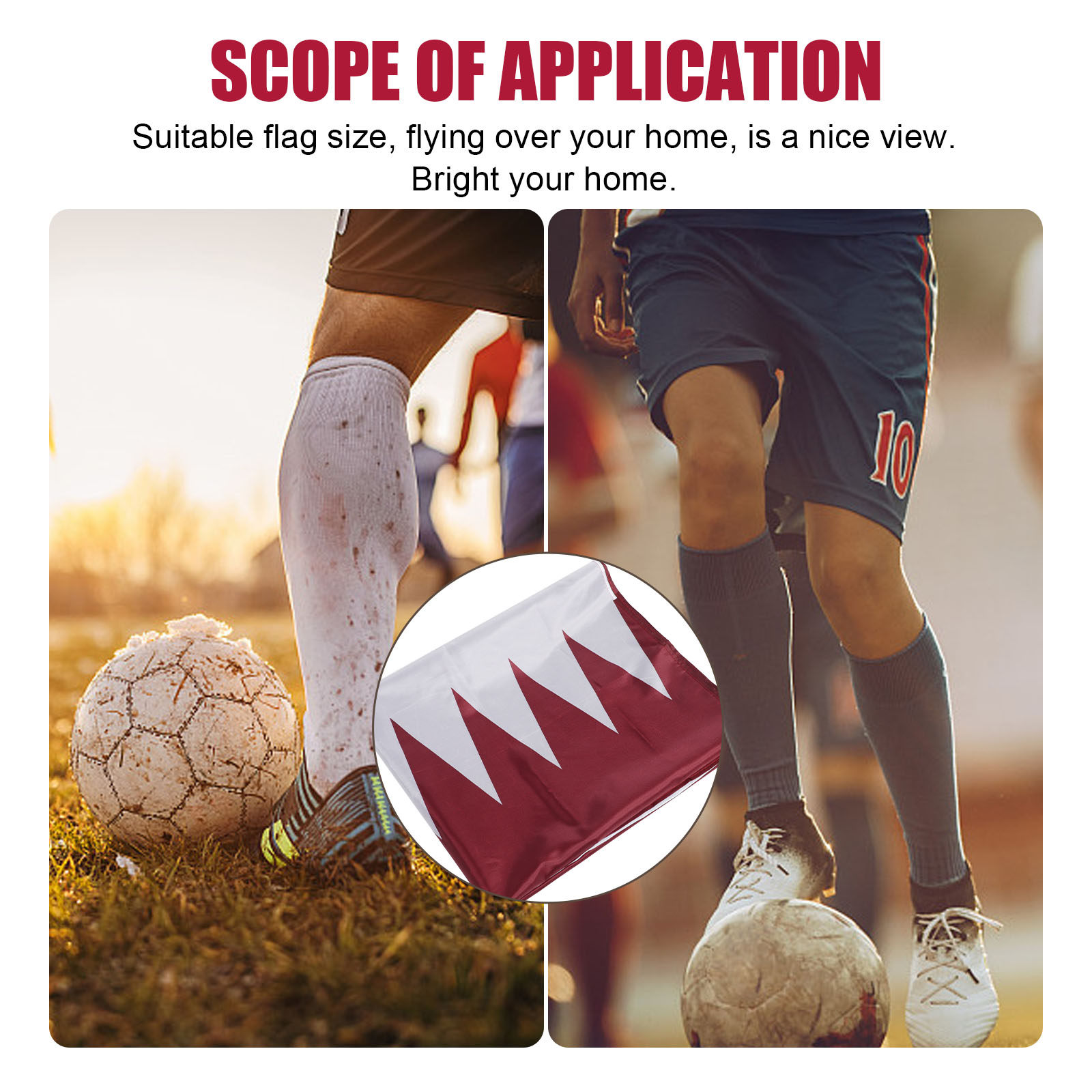 Qatar Flag Hanging Polyester N - Home Decor Qatar avis et prix