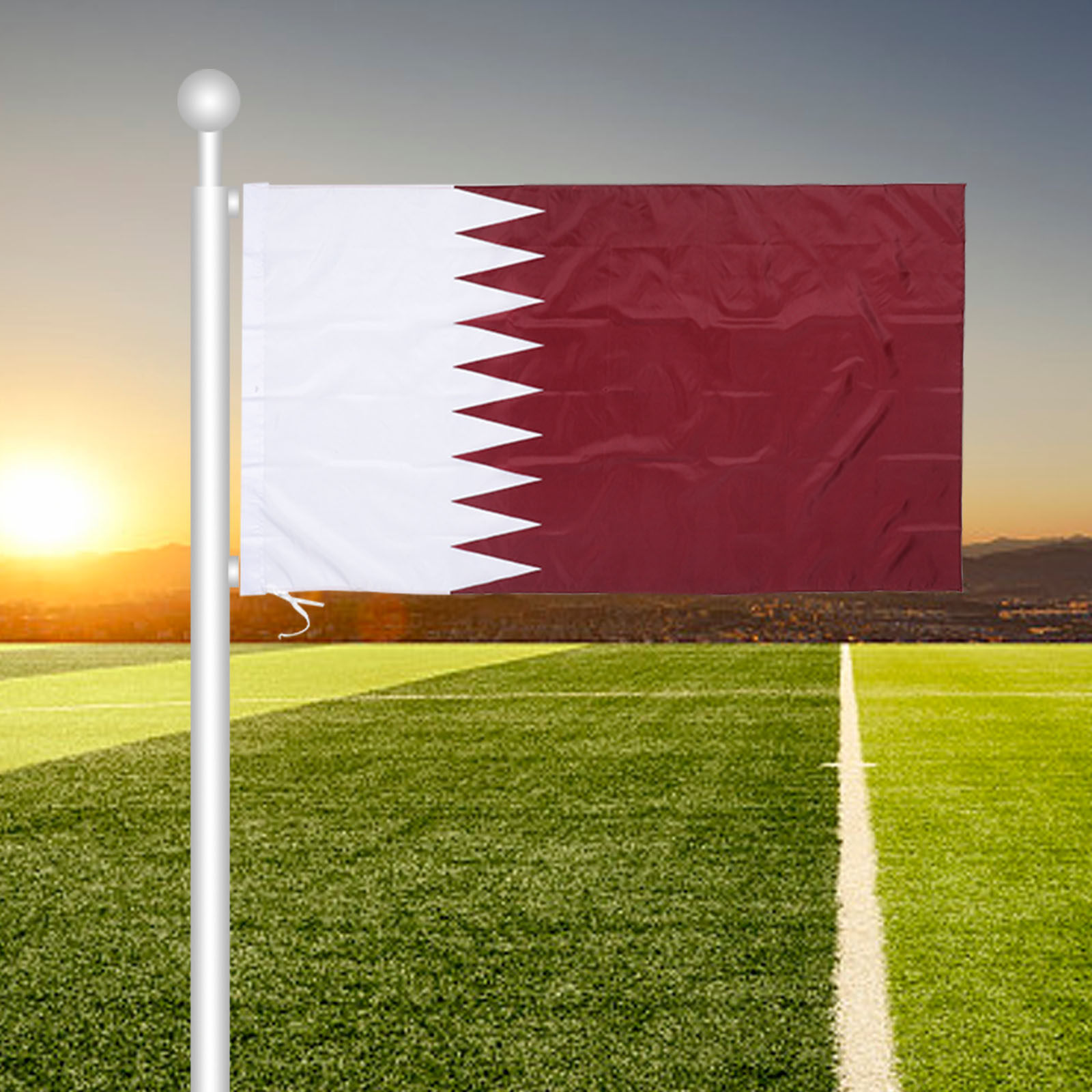 Qatar Flag Hanging Polyester N - Home Decor Qatar avis et prix