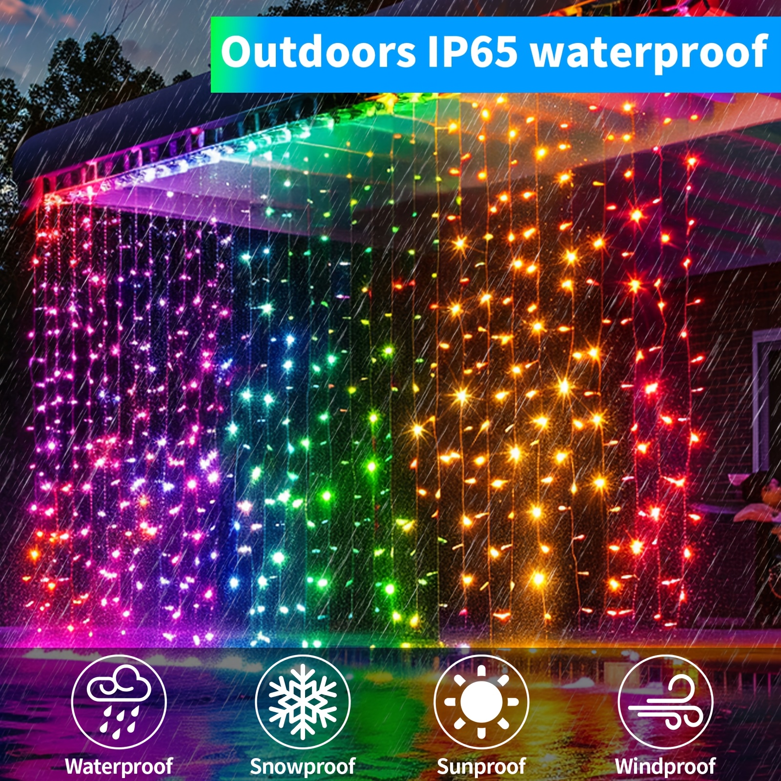 [318LED Solar Curtain Lights]  - String Curtain Light avis et prix