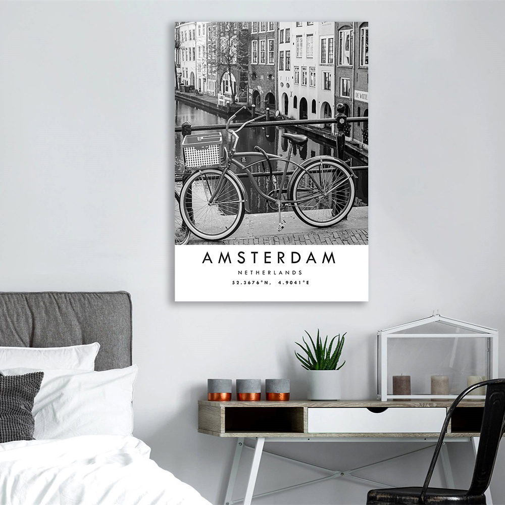 Amsterdam Travel Print Poster  - Home Decor Netherlands avis et prix