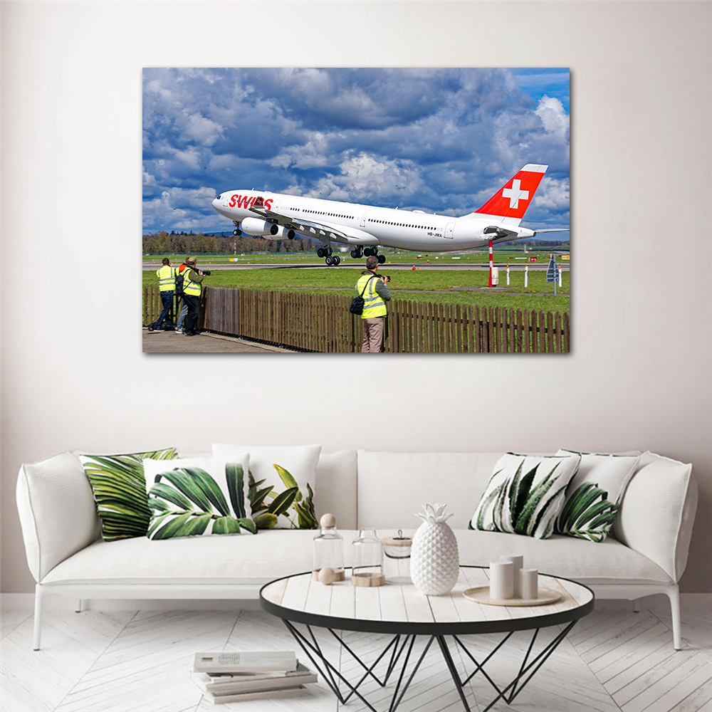 Airliner A340-300 Taking off F - Home Decor Zurich avis et prix