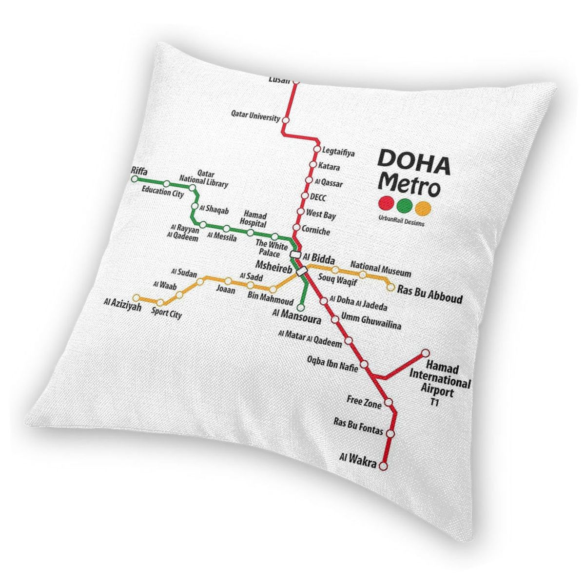 Qatar Doha Metro Map Square Pi - Home Decor Qatar avis et prix