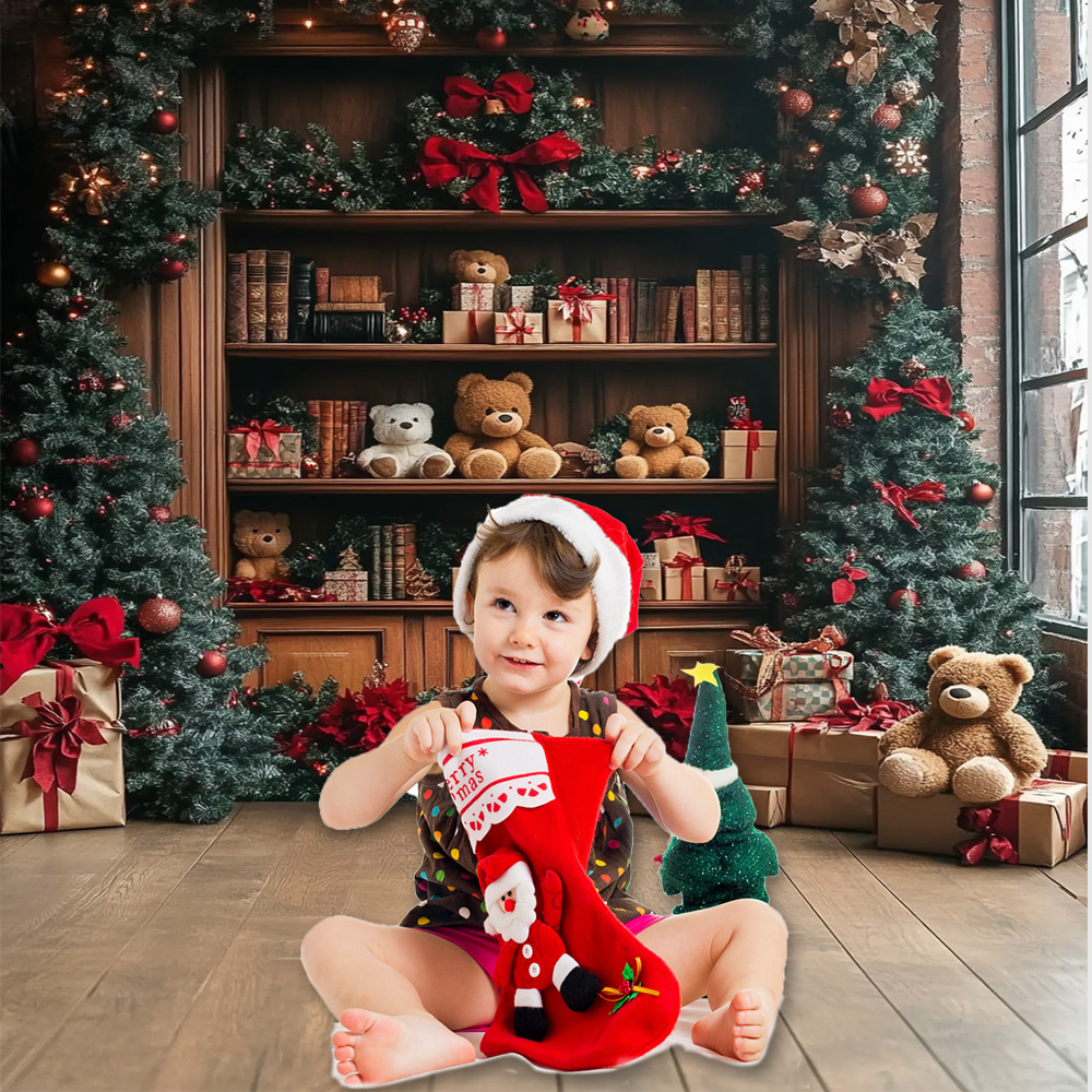 Christmas Doll Bear Photograph - Home Decor Vinyl Flooring avis et prix