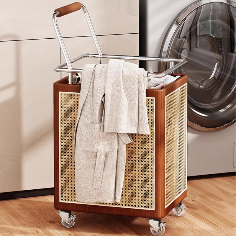 Woven Rattan Laundry Hamper, L - Home Decor Hampers avis et prix
