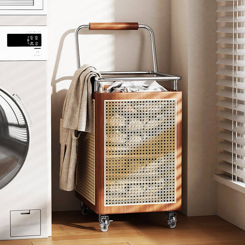 Woven Rattan Laundry Hamper, L - Home Decor Hampers avis et prix