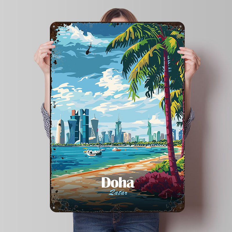 Doha Qatar: Beach and Skyline  - Home Decor Qatar avis et prix