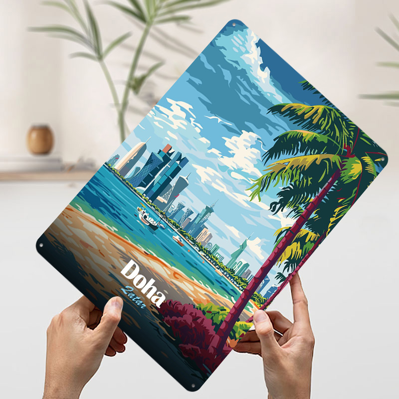 Doha Qatar: Beach and Skyline  - Home Decor Qatar avis et prix