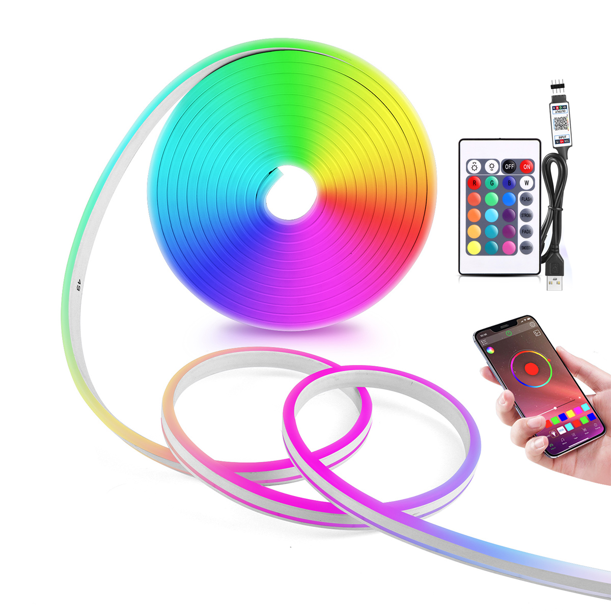 5V USB RGB Neon LED Strip Ligh - Home Decor App Free avis et prix
