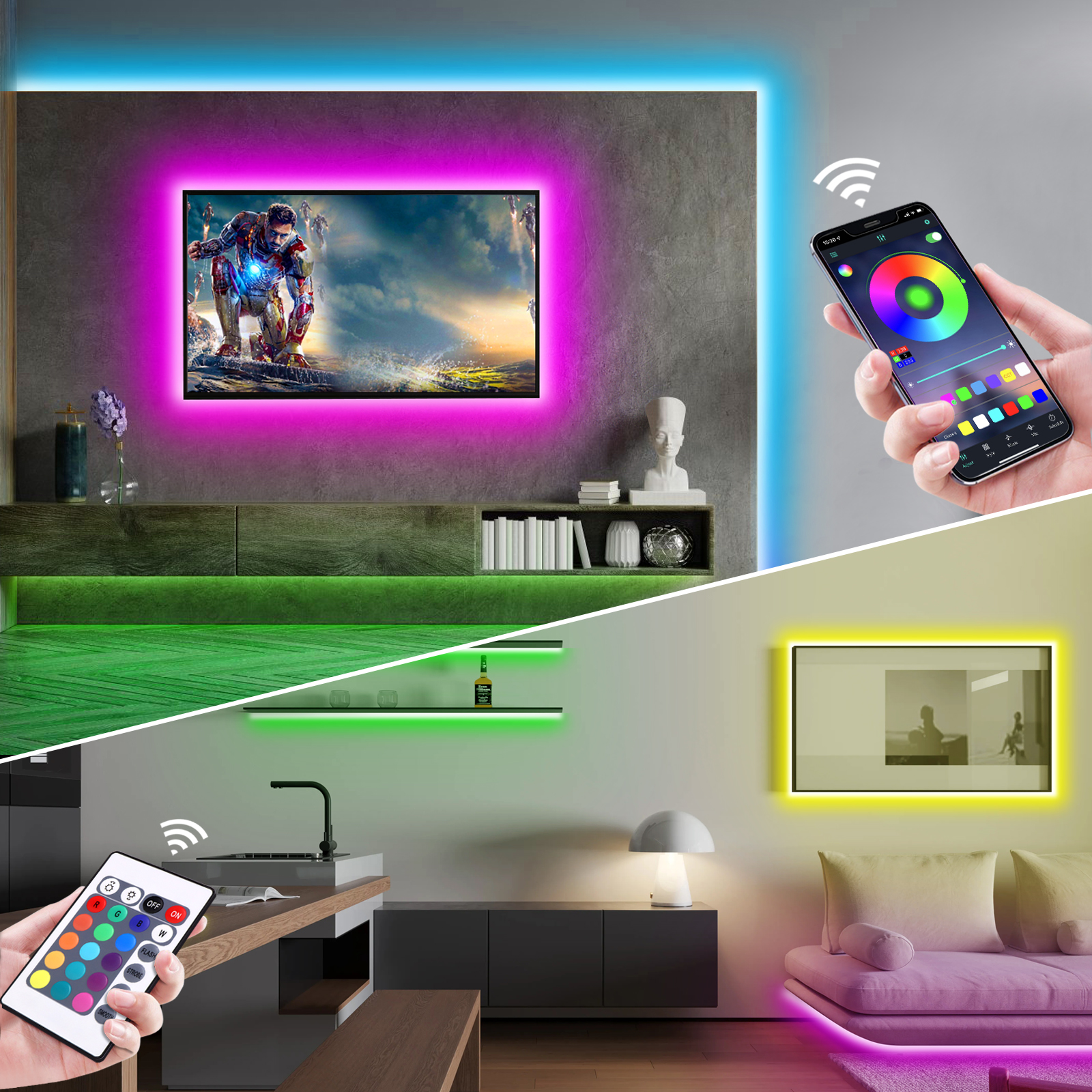 5V USB RGB Neon LED Strip Ligh - Home Decor App Free avis et prix