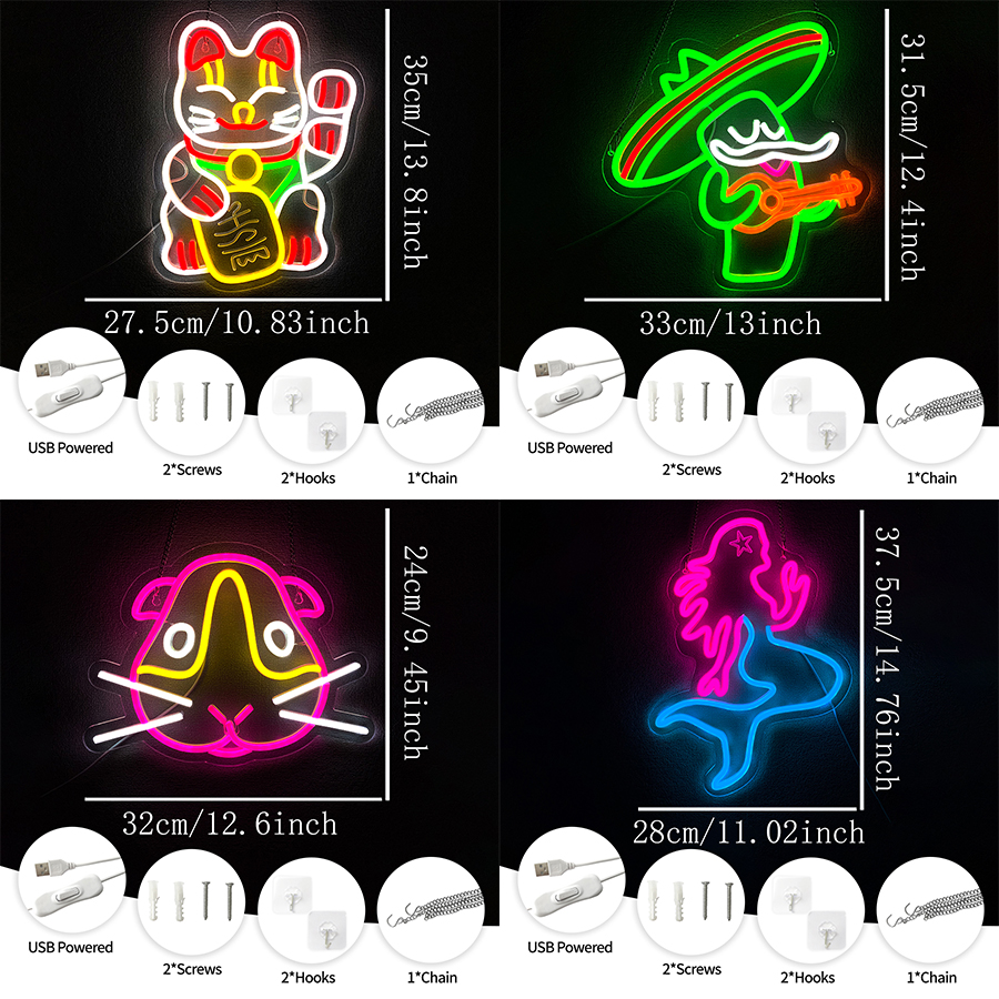 Animation Led Neon Sign, 3D Ca - Home Decor Store avis et prix
