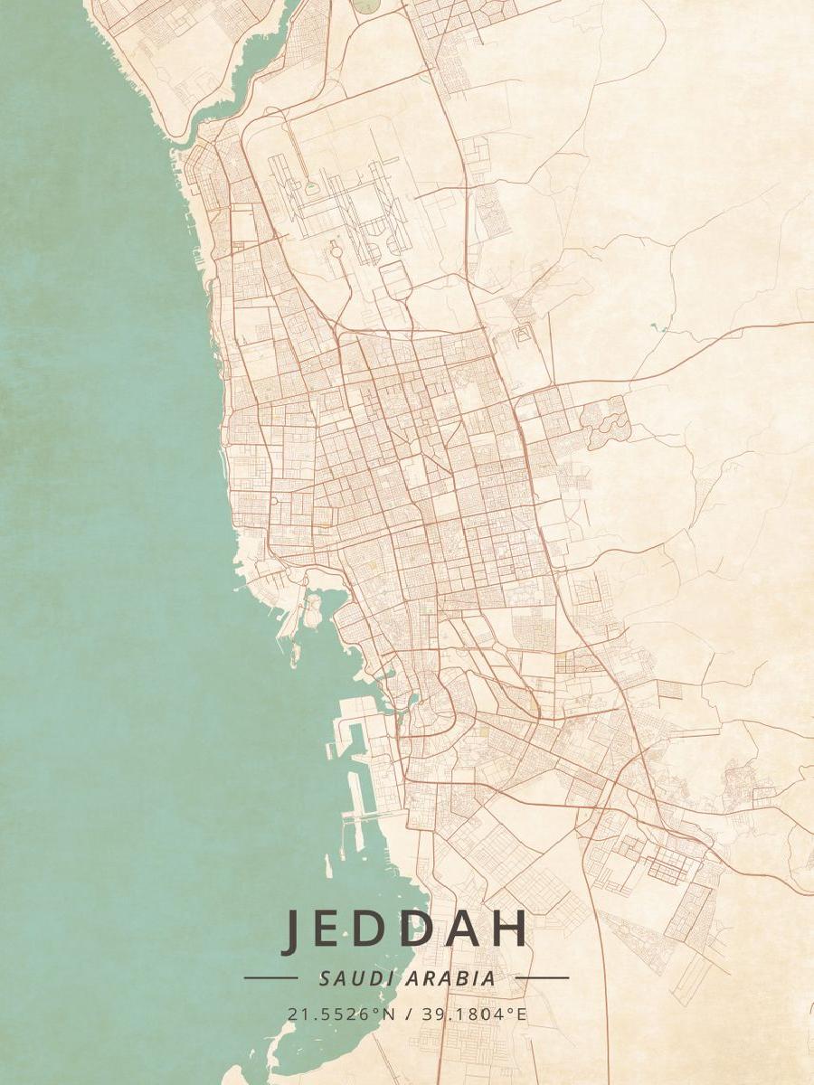 Jeddah Saudi Arabia City Map P - Home Decor Jeddah avis et prix