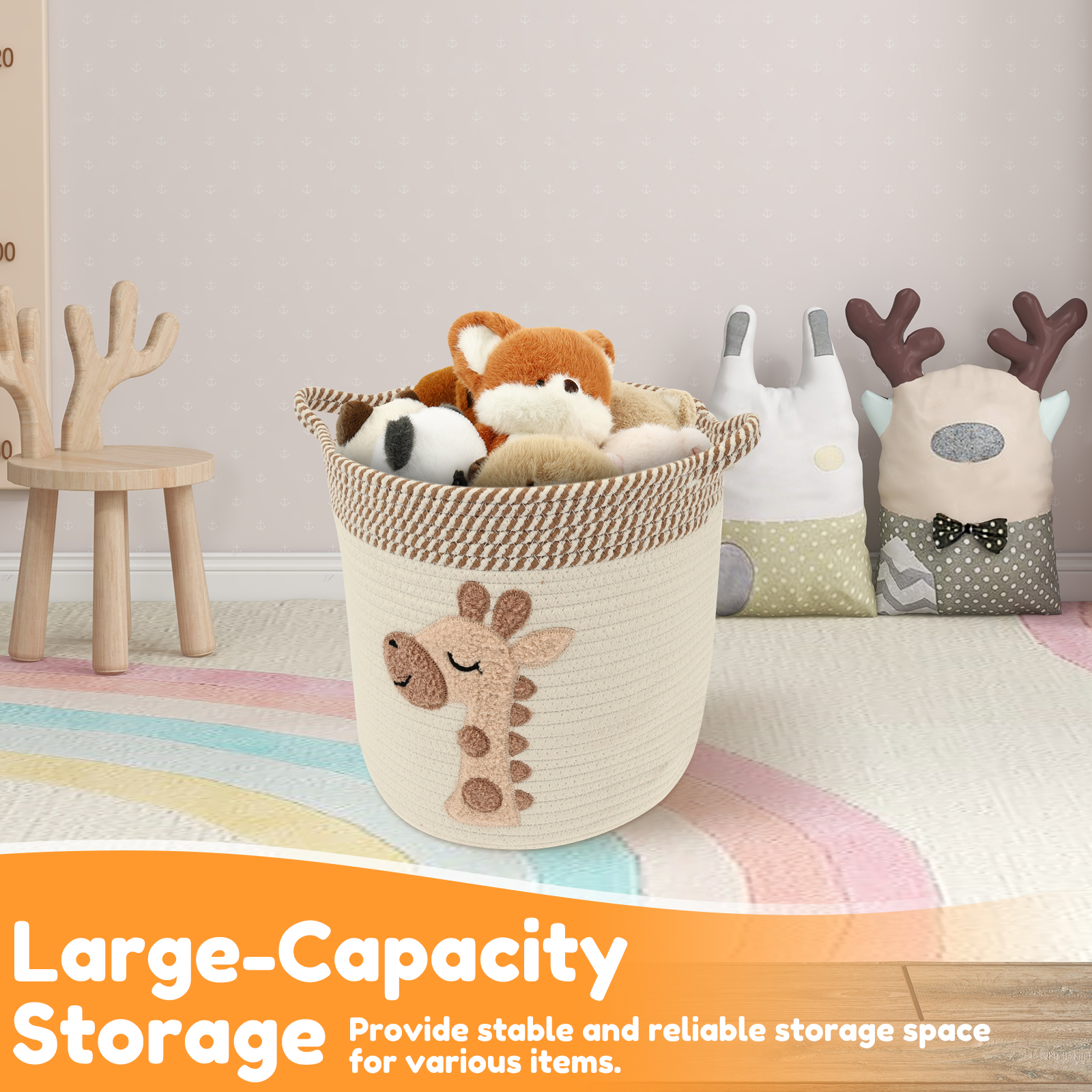 Cotton Rope Storage Basket Lar - Home Decor Hampers avis et prix