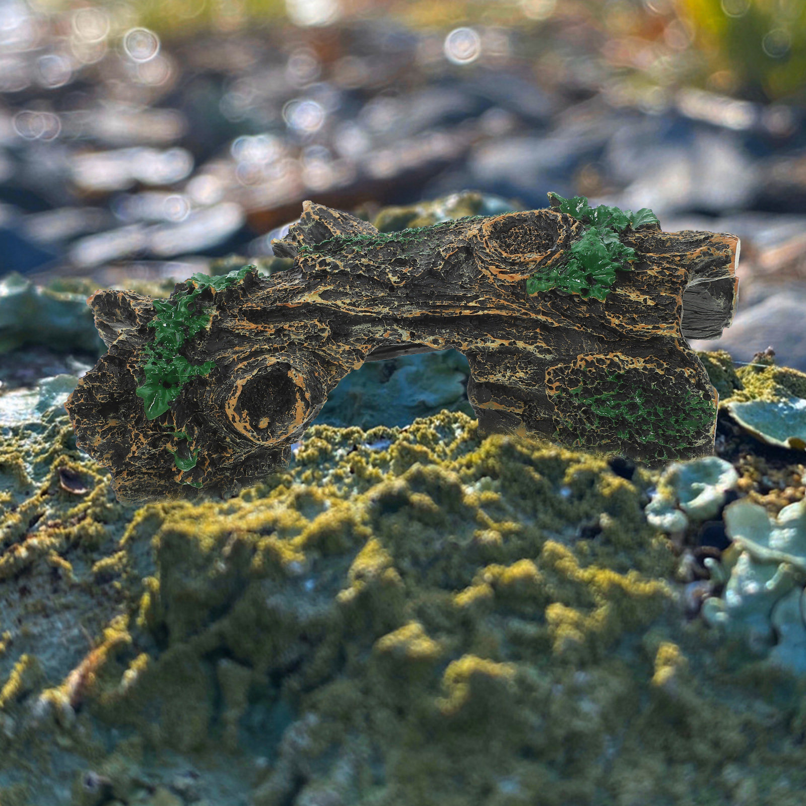 Realistic Resin Wood Reptile H - Home Decor Habitat avis et prix