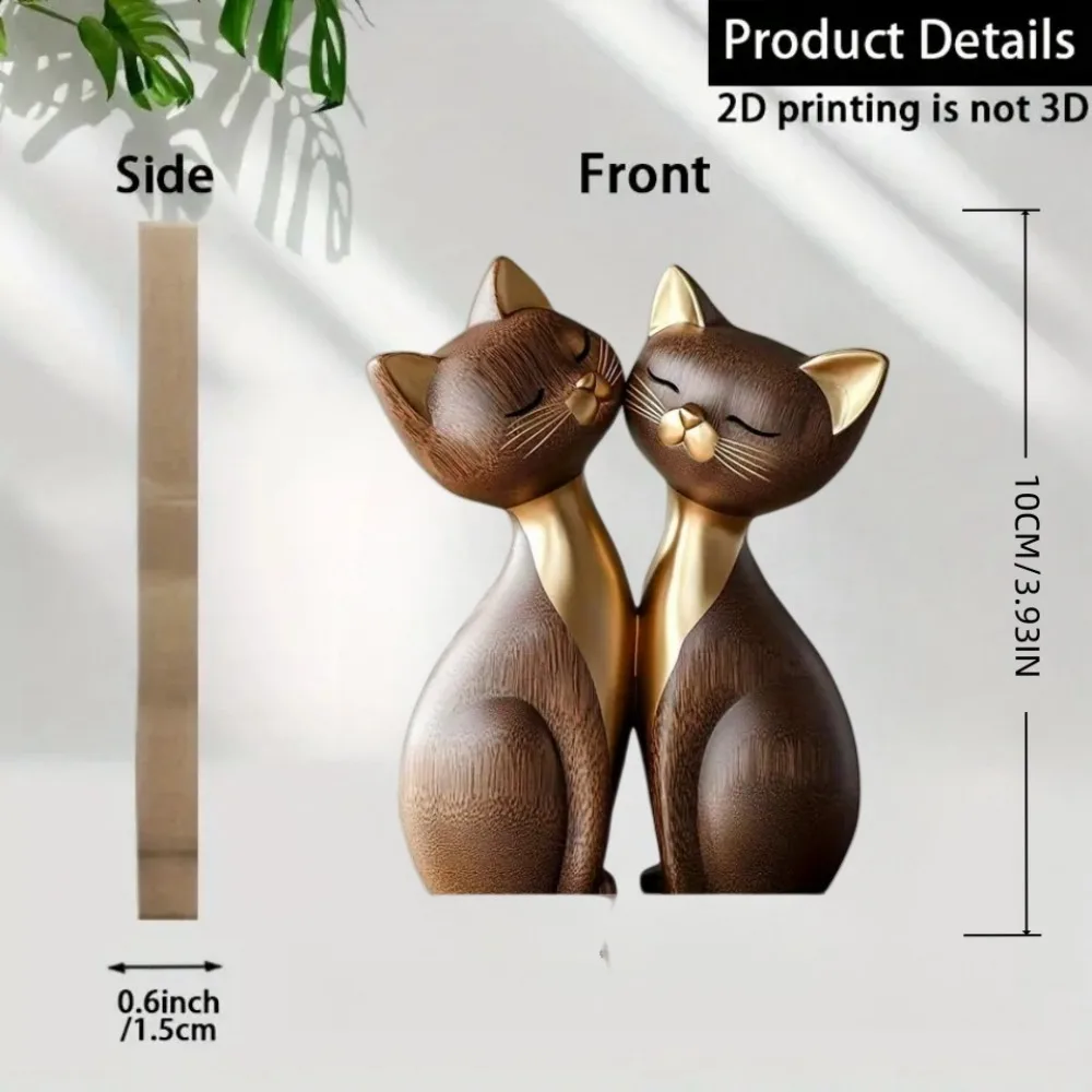 Wooden Kitten Couple Sculpture - Home Decor Enthusiast avis et prix