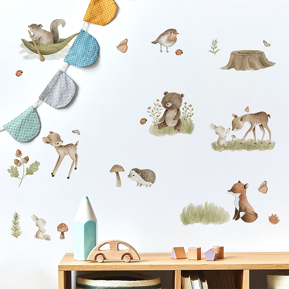 Nordic Forest Cartoon Wall Sti - Home Decor Vinyl Flooring avis et prix