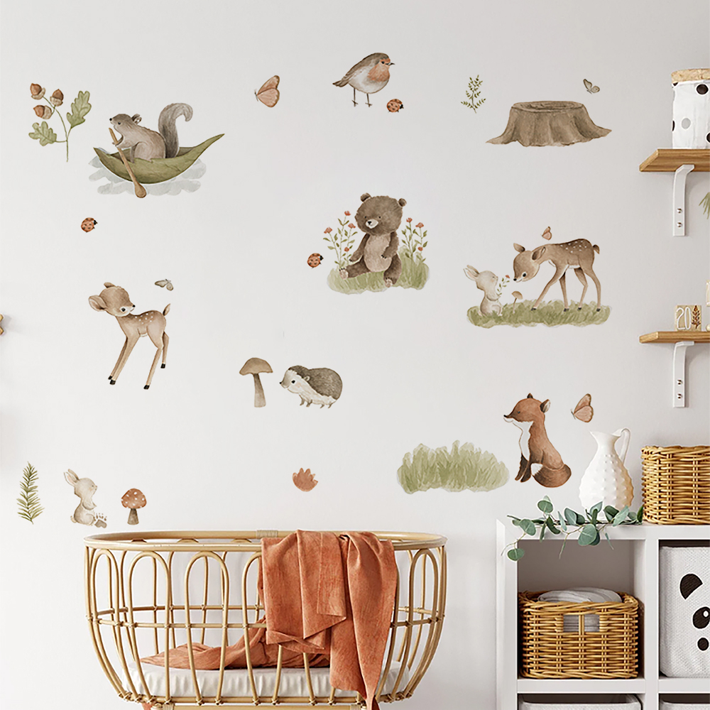 Nordic Forest Cartoon Wall Sti - Home Decor Vinyl Flooring avis et prix