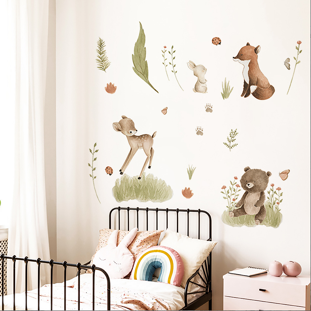 Nordic Forest Cartoon Wall Sti - Home Decor Vinyl Flooring avis et prix