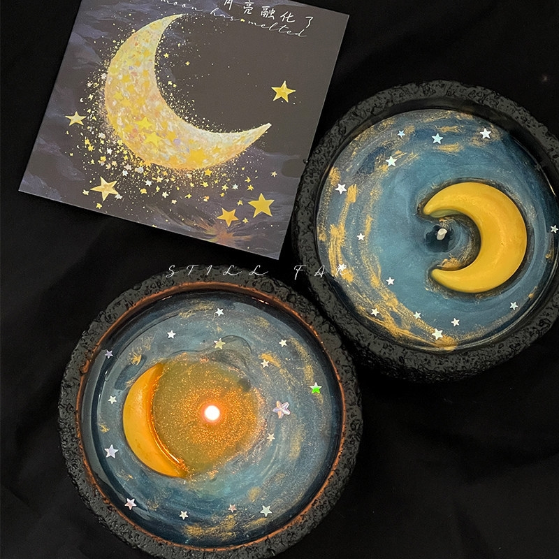 Melting Moon Scented Candle Ha - Home Decor Aesthetic avis et prix