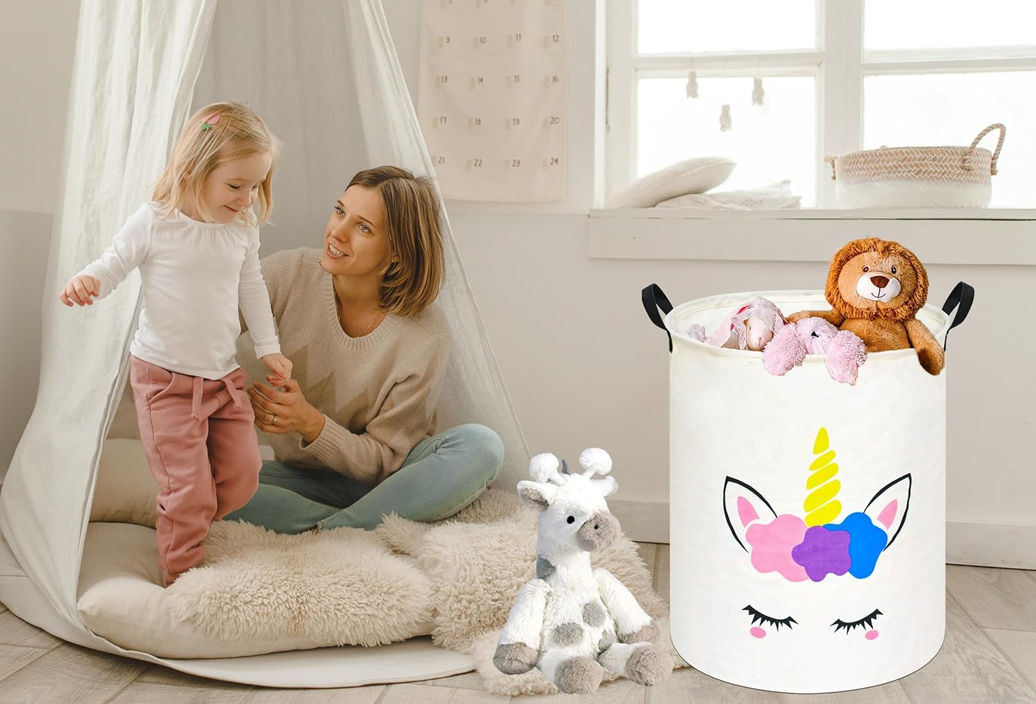 Unicorn Round Laundry Basket S - Home Decor Hampers avis et prix
