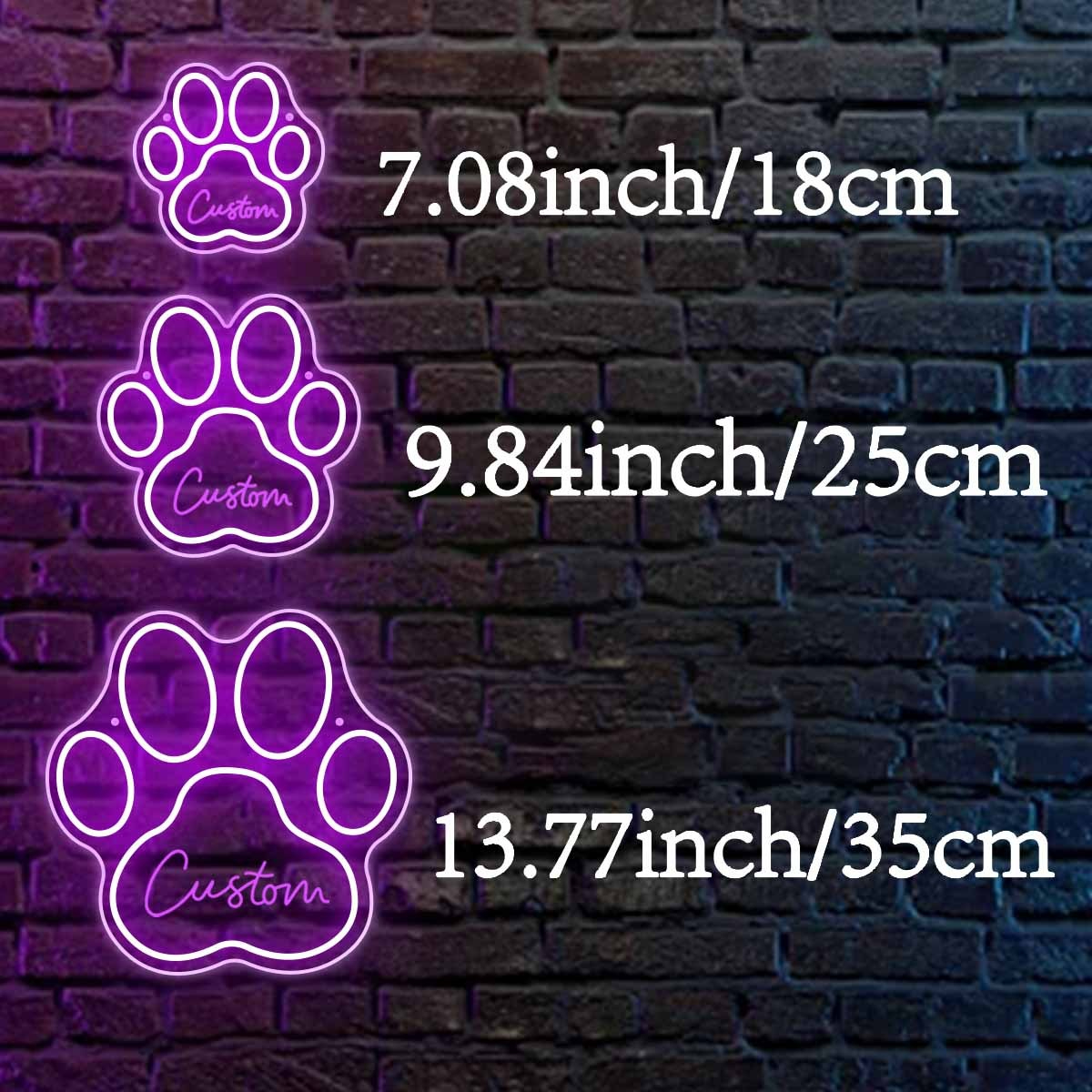 Custom Paw Print Neon Sign wit - Home Decor Store avis et prix
