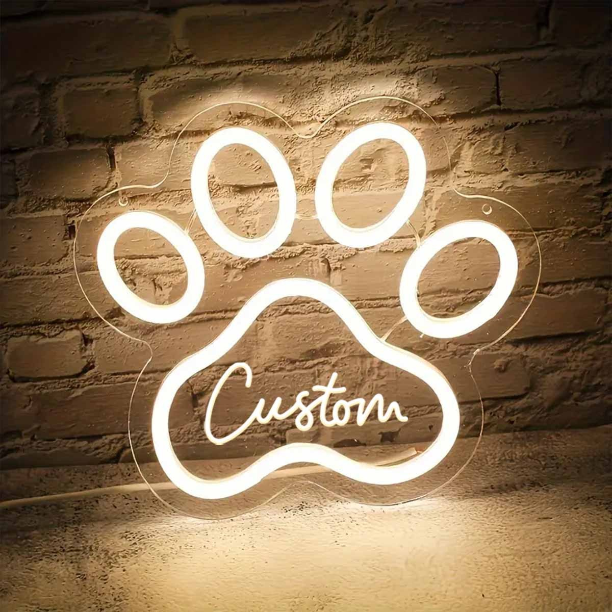 Custom Paw Print Neon Sign wit - Home Decor Store avis et prix
