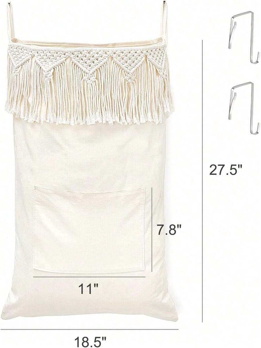 Macrame Hanging Laundry Hamper - Home Decor Hampers avis et prix