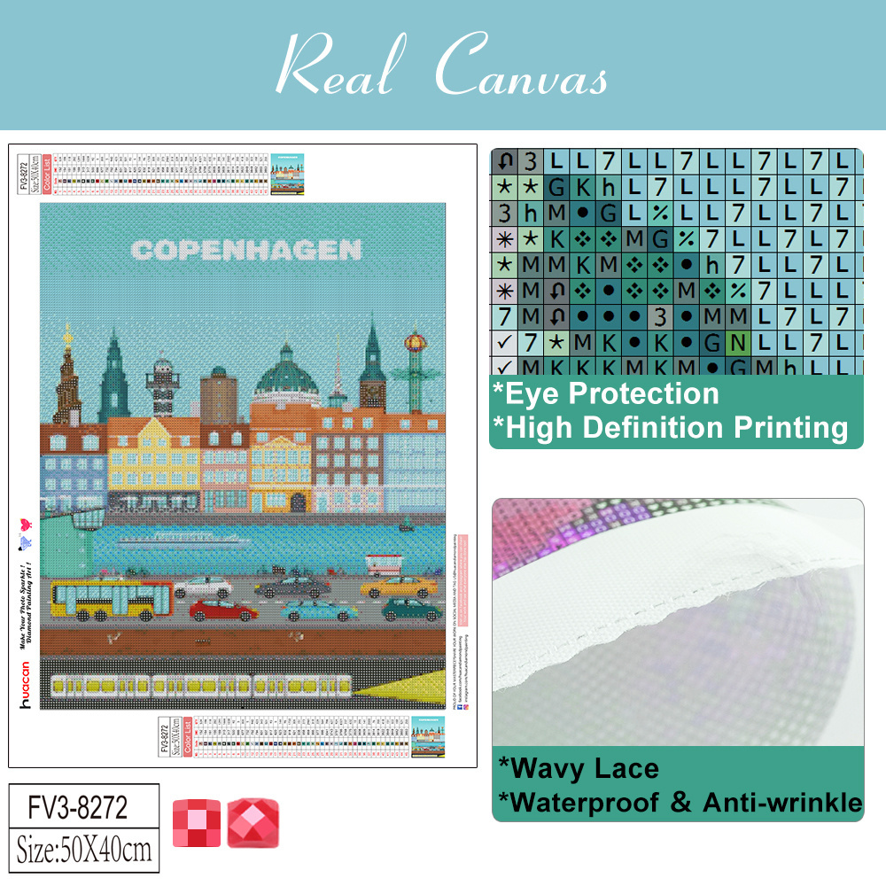 HUACAN Diamond Mosaic City New - Home Decor New York avis et prix